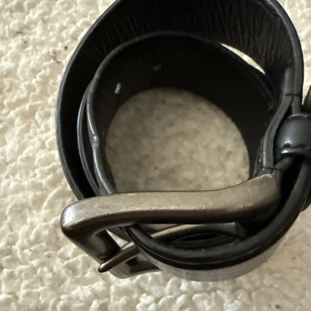 Timberland Men's Black Genuine Boot Leather Belt 38